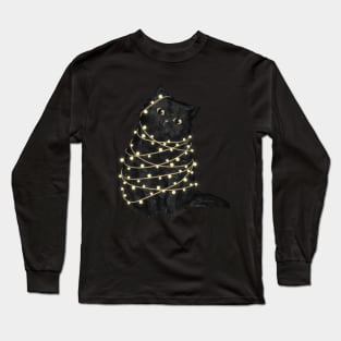 Black Christmas Cat Long Sleeve T-Shirt